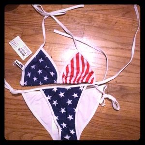American Apparel Stars and Stripes bikini